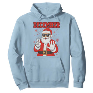 December 25 Hoodie Funny Santa Says Christmas TS14 Light Blue Print Your Wear