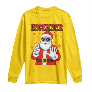 December 25 Long Sleeve Shirt Funny Santa Says Christmas TS14 Daisy Print Your Wear