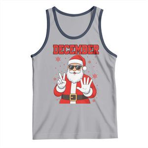 December 25 Tank Top Funny Santa Says Christmas TS14 Athletic Heather Navy Print Your Wear