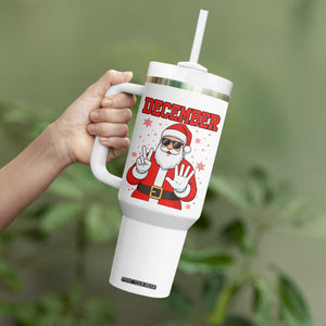 December 25 Tumbler With Handle Funny Santa Says Christmas TS14 Print Your Wear
