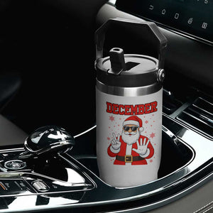December 25 Flip Straw Tumbler Funny Santa Says Christmas TS14 Print Your Wear