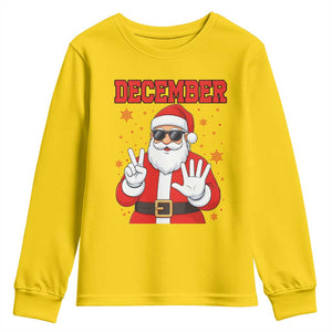 December 25 Youth Sweatshirt Funny Santa Says Christmas - Print Your Wear