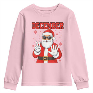 December 25 Youth Sweatshirt Funny Santa Says Christmas - Print Your Wear