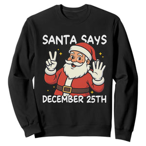 Santa Christmas December 25 Sweatshirt - Print Your Wear