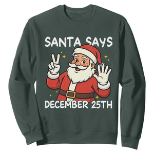 Santa Christmas December 25 Sweatshirt - Print Your Wear
