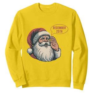 Funny Santa Christmas December 25 Sweatshirt TS14 Daisy Print Your Wear