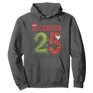 Christmas December 25 Hoodie Family Holiday Xmas TS14 Dark Heather Print Your Wear