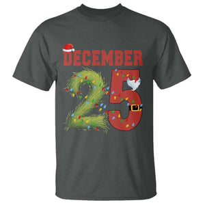 Christmas December 25 T Shirt Family Holiday Xmas TS14 Dark Heather Print Your Wear