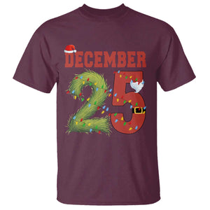 Christmas December 25 T Shirt Family Holiday Xmas TS14 Maroon Print Your Wear