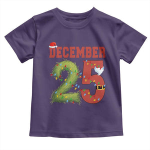 Christmas December 25 Toddler T Shirt Family Holiday Xmas TS14 Purple Print Your Wear