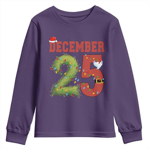 Christmas December 25 Youth Sweatshirt Family Holiday Xmas TS14 Purple Print Your Wear