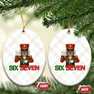 67 Six Seven Black Nutcracker Christmas Meme Ceramic Ornament TS14 Print Your Wear