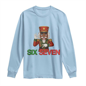 67 Six Seven Black Nutcracker Christmas Meme Long Sleeve Shirt TS14 Light Blue Print Your Wear