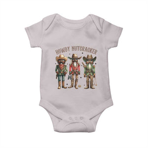 Nutcracker Cowboy Christmas Western Country Howdy Baby Onesie TS14 Ice Gray Print Your Wear