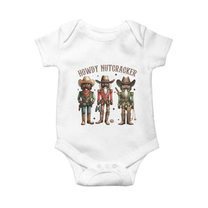 Nutcracker Cowboy Christmas Western Country Howdy Baby Onesie TS14 White Print Your Wear