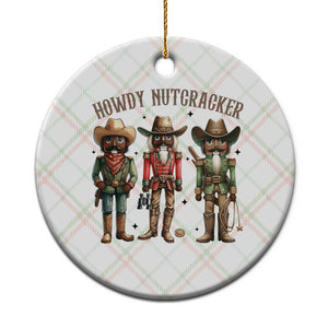 Nutcracker Cowboy Christmas Western Country Howdy Ceramic Ornament TS14 1pc Christmas Plaid Print Your Wear