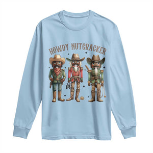 Nutcracker Cowboy Christmas Western Country Howdy Long Sleeve Shirt TS14 Light Blue Print Your Wear