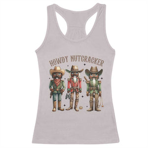 Nutcracker Cowboy Christmas Western Country Howdy Racerback Tank Top TS14 Ice Gray Print Your Wear