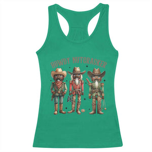 Nutcracker Cowboy Christmas Western Country Howdy Racerback Tank Top - Print Your Wear