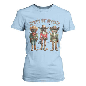 Nutcracker Cowboy Christmas Western Country Howdy T Shirt For Women TS14 Light Blue Print Your Wear