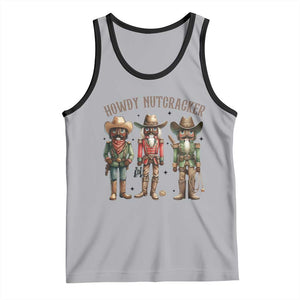 Nutcracker Cowboy Christmas Western Country Howdy Tank Top TS14 Athletic Heather Black Print Your Wear