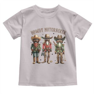 Nutcracker Cowboy Christmas Western Country Howdy Toddler T Shirt TS14 Ice Gray Print Your Wear