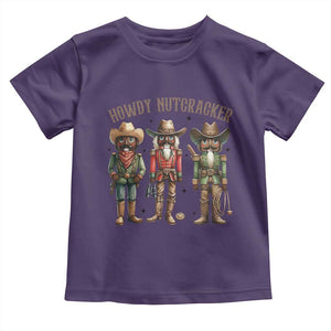 Nutcracker Cowboy Christmas Western Country Howdy Toddler T Shirt TS14 Purple Print Your Wear