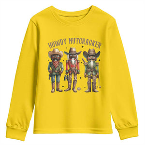 Nutcracker Cowboy Christmas Western Country Howdy Youth Sweatshirt TS14 Daisy Print Your Wear
