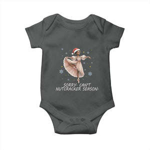 Black Nutcracker Ballet Christmas Baby Onesie TS14 Dark Heather Print Your Wear