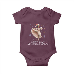 Black Nutcracker Ballet Christmas Baby Onesie TS14 Maroon Print Your Wear