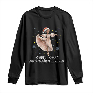Black Nutcracker Ballet Christmas Long Sleeve Shirt TS14 Black Print Your Wear