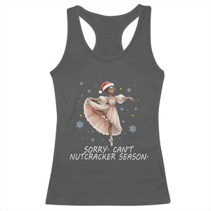 Black Nutcracker Ballet Christmas Racerback Tank Top - Print Your Wear
