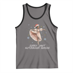 Black Nutcracker Ballet Christmas Tank Top TS14 Deep Heather Black Print Your Wear