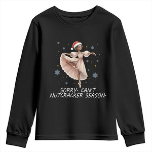 Black Nutcracker Ballet Christmas Youth Sweatshirt TS14 Black Print Your Wear