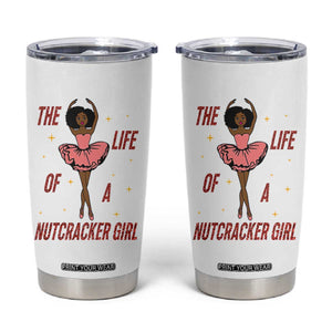 Black Nutcracker Tumbler Cup The Life Of A Ballet Girl TS14 White Print Your Wear