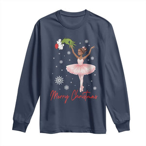 Black Nutcracker Ballet Long Sleeve Shirt Merry Christmas TS14 Navy Print Your Wear