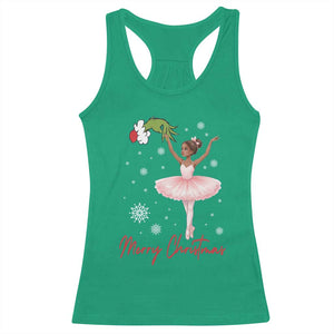 Black Nutcracker Ballet Racerback Tank Top Merry Christmas - Print Your Wear