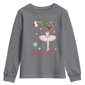 Black Nutcracker Ballet Youth Sweatshirt Merry Christmas TS14 Charcoal Print Your Wear