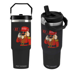 67 Six Seven Christmas Meme Flip Straw Tumbler Funny Nutcracker Make Xmas Great Again TS14 One Size: 30 oz Black Print Your Wear