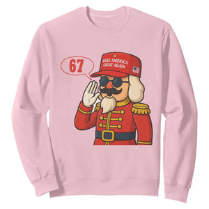 67 Six Seven Christmas Meme Sweatshirt Funny Nutcracker Make Xmas Great Again TS14 Light Pink Print Your Wear