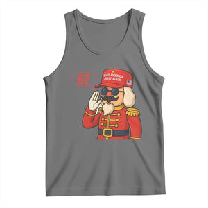 67 Six Seven Christmas Meme Tank Top Funny Nutcracker Make Xmas Great Again TS14 Black Heather Print Your Wear