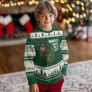 Black Nutcracker Christmas Ugly Christmas Sweater Who Is Ready For A Nut TS14 Forest Green Beige Print Your Wear