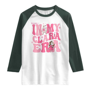 Nutcracker Goose Ballet Raglan Shirt In My Clara Era TS14 White Dark Forest Green Print Your Wear