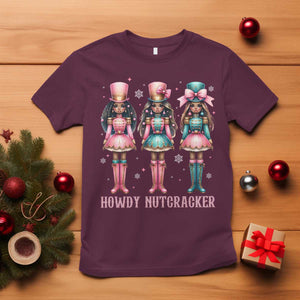 Howdy Nutcracker Cowgirl Christmas Western Country T Shirt TS14 Maroon Print Your Wear