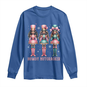 Howdy Nutcracker Cowgirl Christmas Western Country Long Sleeve Shirt TS14 Royal Blue Print Your Wear