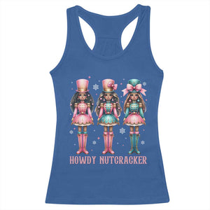 Howdy Nutcracker Cowgirl Christmas Western Country Racerback Tank Top - Print Your Wear