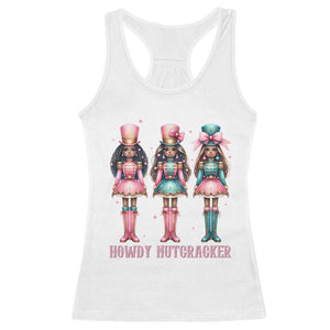 Howdy Nutcracker Cowgirl Christmas Western Country Racerback Tank Top - Print Your Wear