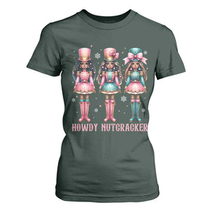 Howdy Nutcracker Cowgirl Christmas Western Country T Shirt For Women TS14 Dark Forest Green Print Your Wear