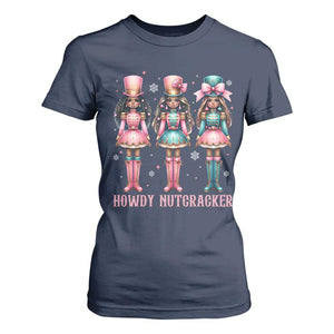 Howdy Nutcracker Cowgirl Christmas Western Country T Shirt For Women TS14 Navy Print Your Wear