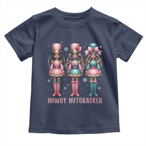 Howdy Nutcracker Cowgirl Christmas Western Country Toddler T Shirt TS14 Navy Print Your Wear